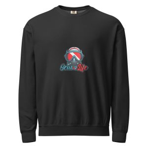 Unisex garment-dyed fleece crewneck sweatshirt