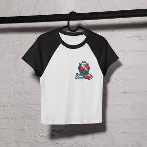 Women’s micro rib raglan baby tee